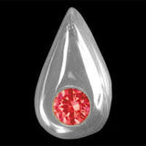 Droplet with Gem - iZi Tooth Jewellery