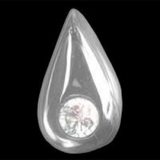 Droplet with Gem - iZi Tooth Jewellery