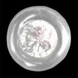 18ct white gold round with cubic zirconia