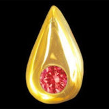 Droplet with ruby 22ct yellow gold