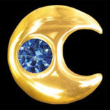 Moon with sapphire 22ct yellow gold