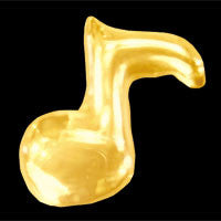 Music note 22ct yellow gold