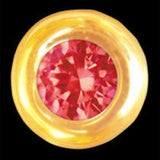 Round with ruby 22ct yellow gold