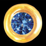 Round with Sapphire 22ct yellow gold