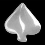 18ct white gold spade