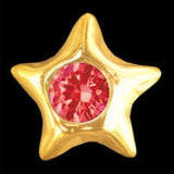 Star with ruby 22ct yellow gold